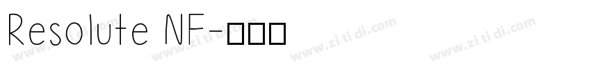 Resolute NF字体转换